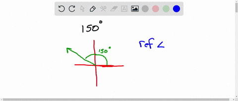 Compute the sine and cosine of 150 by using the reference...