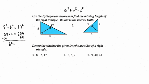 use-the-pythagorean-theorem-to-find-the-length-of-the-unknown-side-in-the-right-triangle-shown-below-round-your-answer-to-the-nearest-tenth