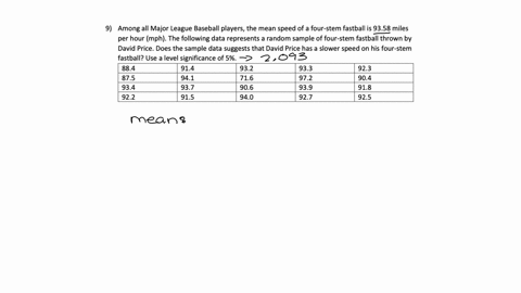 9-among-all-major-league-baseball-players-the-mean-speed-of-a-four-stem-fastball-is-9358-miles-per-hour-mph-the-following-data-represents-a-random-sample-of-four-stem-fastball-thrown-by-davi-96472