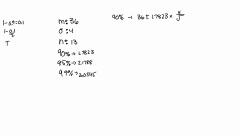 use-the-sample-information-360-4n13-t0-calculate-the-following-confidence-intervals-for-j-assuming-the-sample-is-from-normal-population-a-90-percent-confidence-round-your-answers-t0-4-decima-04307