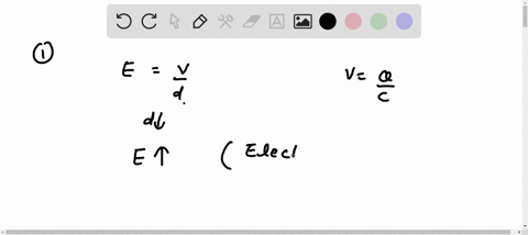 1-an-ideal-parallel-plate-capacitor-is-charged-by-connecting-it-to-a-battery-the-battery-is-then-removed-so-that-charges-may-no-longer-enter-onto-or-exit-from-the-plates-of-the-capacitor-the-59275