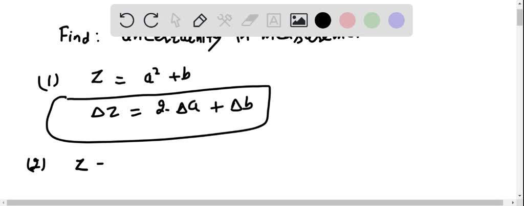 SOLVED: Apply the general error propagation formula for gaussian errors ...