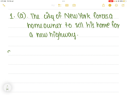 43-which-of-the-following-is-an-example-of-a-regulatory-taking-group-of-answer-choices-a-the-city-of-new-york-forces-a-homeowner-to-sell-his-home-for-a-new-highway-b-the-city-of-los-angeles-imposes-no