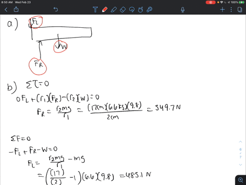 qu2-when-a-wood-shelf-ofmass-66-kg-is-fastened-inside-a-slot-in-vertical-support-as-shown-in-fig-9-92-the-support-exerts-torque-on-the-shelf-a-draw-a-free-body-diagram-for-the-shelf-assuming-77498