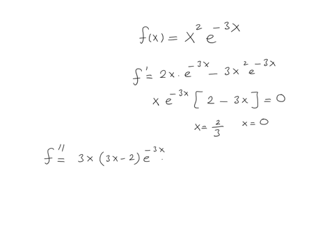 find-all-relative-extrema-of-the-function-use-the-second-derivative-test-where-applicable-if-an-answer-does-not-exist-enter-dne-fxx2-e-3-x-relative-minimum-quadx-yboxed00-relative-maximum-x-yleftfrac2