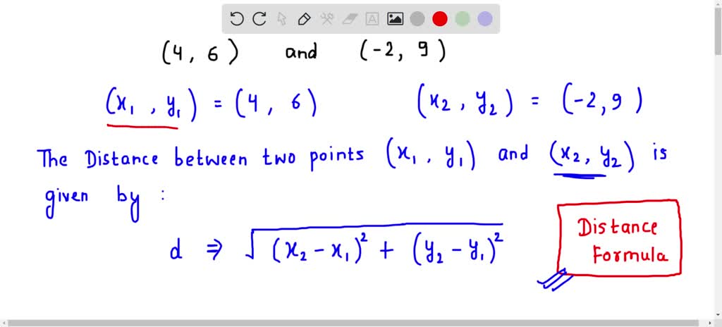 SOLVED: Find the distance between the two points in simplest radical ...