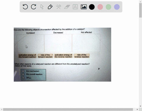 how-are-the-following-aspects-of-a-reaction-affected-by-the-addition-of-catalyst-increased-decreased-not-affected-activation-energy-of-rate-of-the-activation-energy-of-rate-of-the-the-fonwar-90062