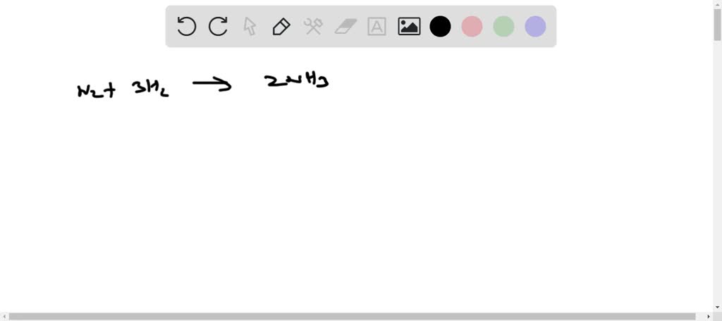 SOLVED: Nitrogen and hydrogen combine at a high temperature, in the ...