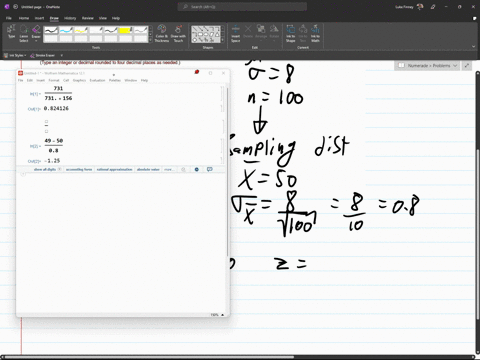 given-normal-distribution-with-h-50-and-8-and-given-you-select-sample-of-n-100-complete-parts-a-through-d-what-is-the-probability-that-x-is-less-than-49-px-49-01056-type-an-integer-or-decima-55826