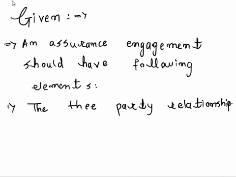 an-assurance-engagement-should-have-which-of-the-following-elements-subiect-matter-criteria-yes-yes-yes-yes-05128