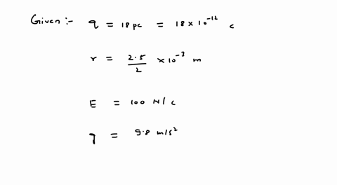 raindrops-acquire-an-electric-charge-as-they-fall-suppose-a-25-mm-diameter-drop-has-a-charge-of-18-pc-if-the-strength-of-the-earths-electric-field-is-100-nc-how-does-the-magnitude-of-the-ele-66735
