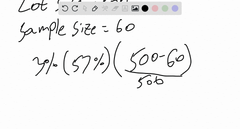 an-acceptance-sampling-plan-has-lots-of-500-pieces-and-a-sample-size-of-60-the-number-of-defects-in-the-sample-may-not-exceed-2-this-plan-based-on-an-oc-curve-has-a-probability-of-057-57-of-65577