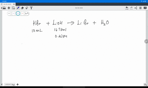 what-is-the-concentration-of-1000-ml-of-hbr-if-it-takes-1673-ml-of-a-0253-m-lioh-solution-to-neutralize-it-41928