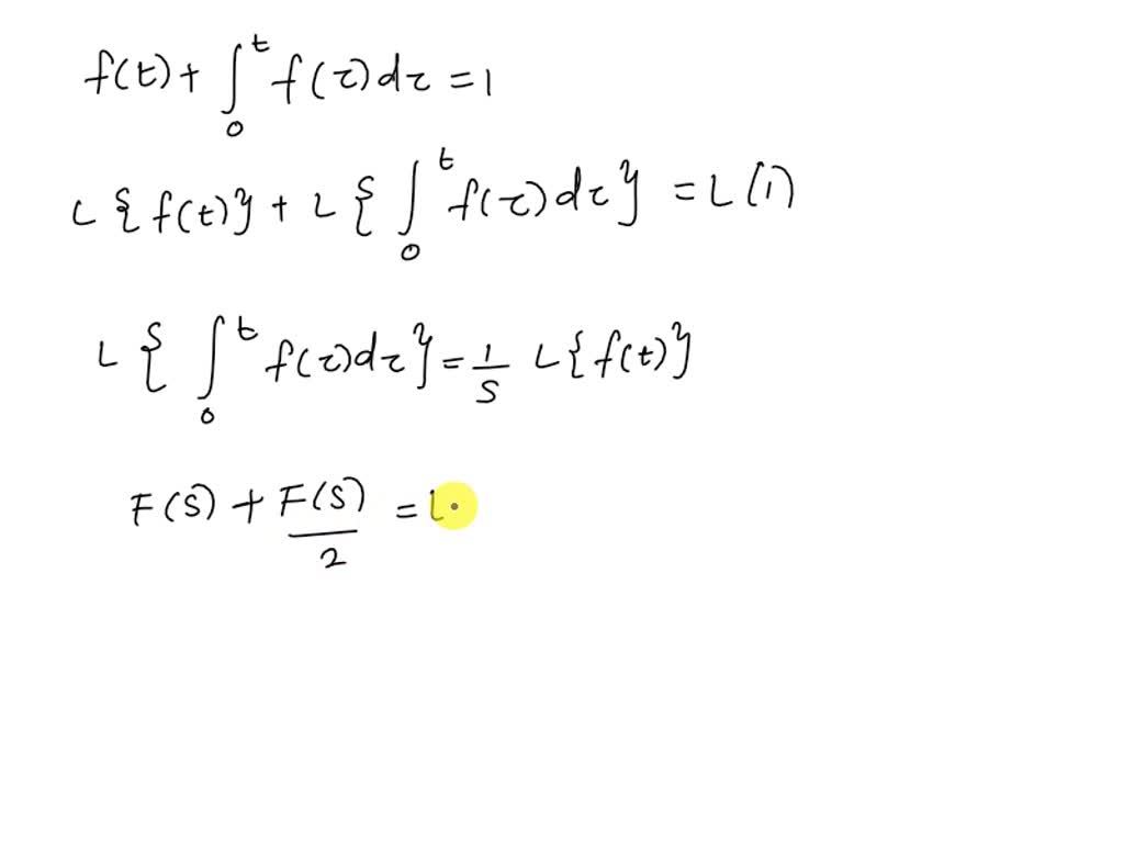 SOLVED: Use the Laplace transform to solve the given integral equation ...