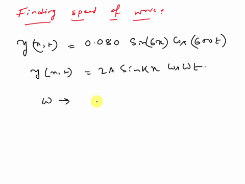 The wave function y(x,t) for a standing wave on a string fixed at both ...