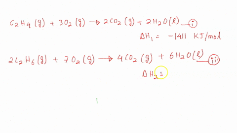 the-enthalpies-of-combustion-for-ethene-c2h4-ethane-c2h6-and-hydrogen-h2-are-given-below-c2h4-g-302-g-2c02-g-2h20-ah-1411kj-mol-1-2c2h6-g-702-g-4c02-g-6h20-ah-3120-kj-mol-1-2h2-g-02-g-2h20-a-10082