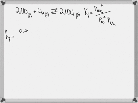 the-equilibrium-2nogcl2g2noclg2nogcl2g2noclg-is-established-at-500-kk-an-equilibrium-mixture-of-the-three-gases-has-partial-pressures-of-960102-atmatm-0175-atmatm-and-024-atmatm-for-nono-cl2-06289