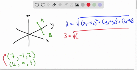 the-coordinates-of-a-and-b-are-7-12-and-k04-respectively-given-that-the-distance-from-a-to-b-is-3-units-find-the-possible-values-of-k-93681