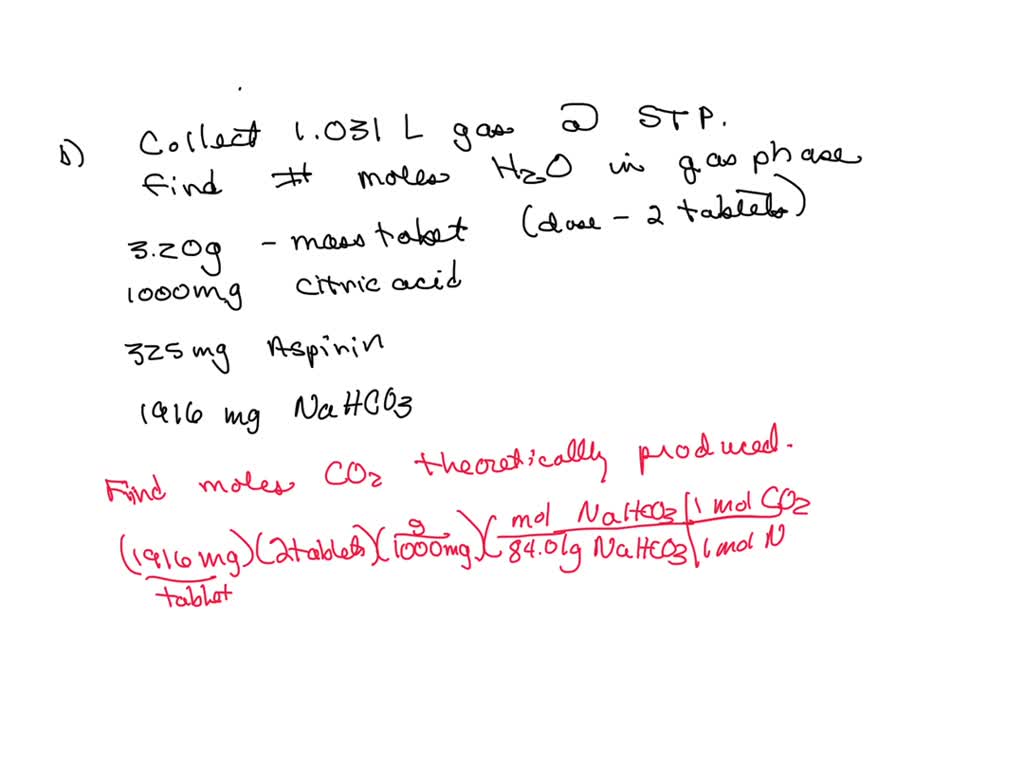 SOLVED (8 points) AlkaSeltzer is commonly used to alleviate the