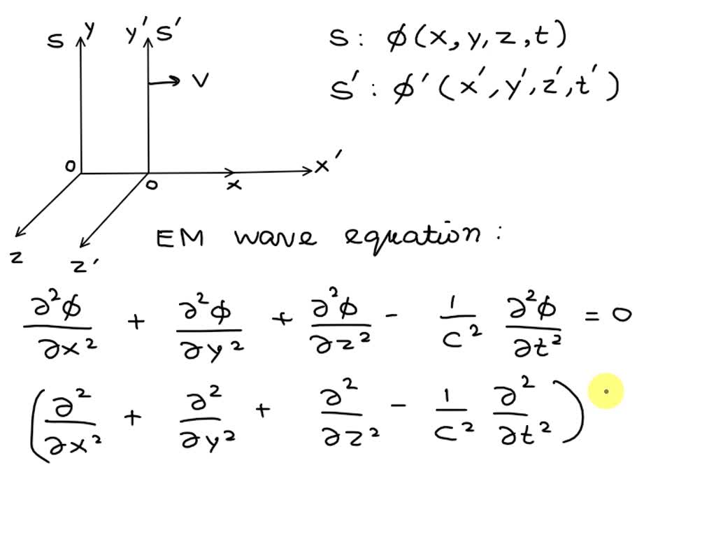SOLVED Prove the invariance of the wave equation in
