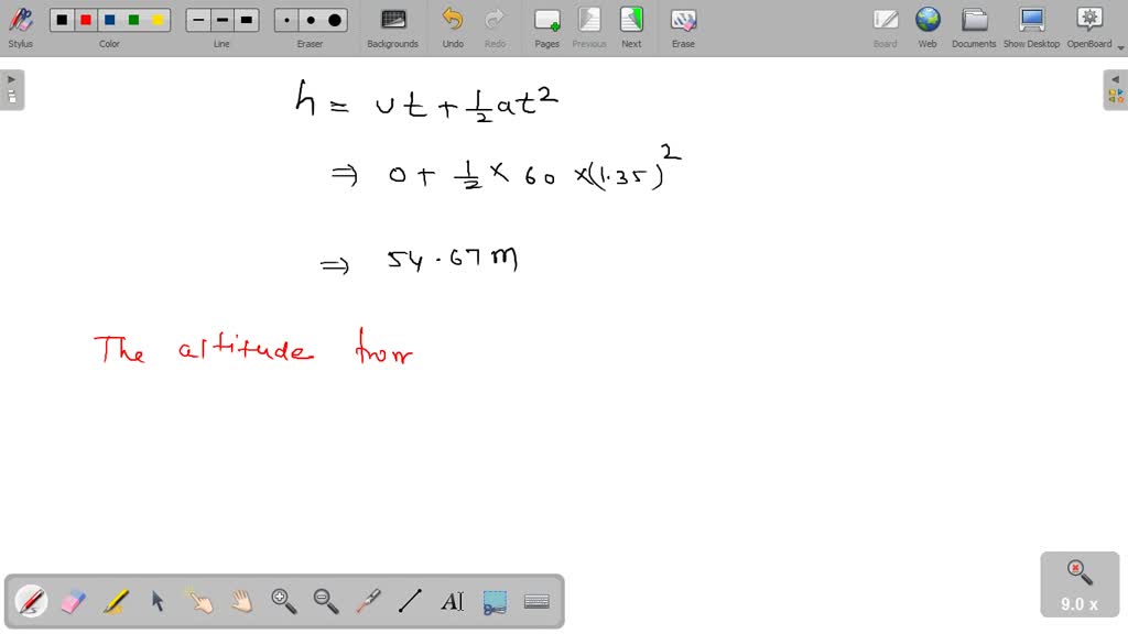 SOLVED A rocket is fired vertically upward with an initial velocity of
