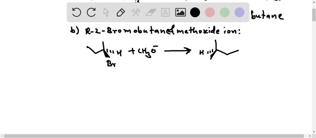 SOLVED: Draw The Products Obtained From The SN2 Reaction Of A. 2 ...