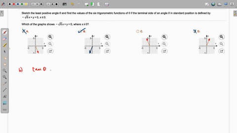 sketch-the-least-positive-angle-and-find-the-values-of-the-six-trigonometric-functions-of-if-the-terminal-side-of-an-angle-0-in-standard-position-is-defined-by-vexy0xso-which-of-the-graphs-s-67628