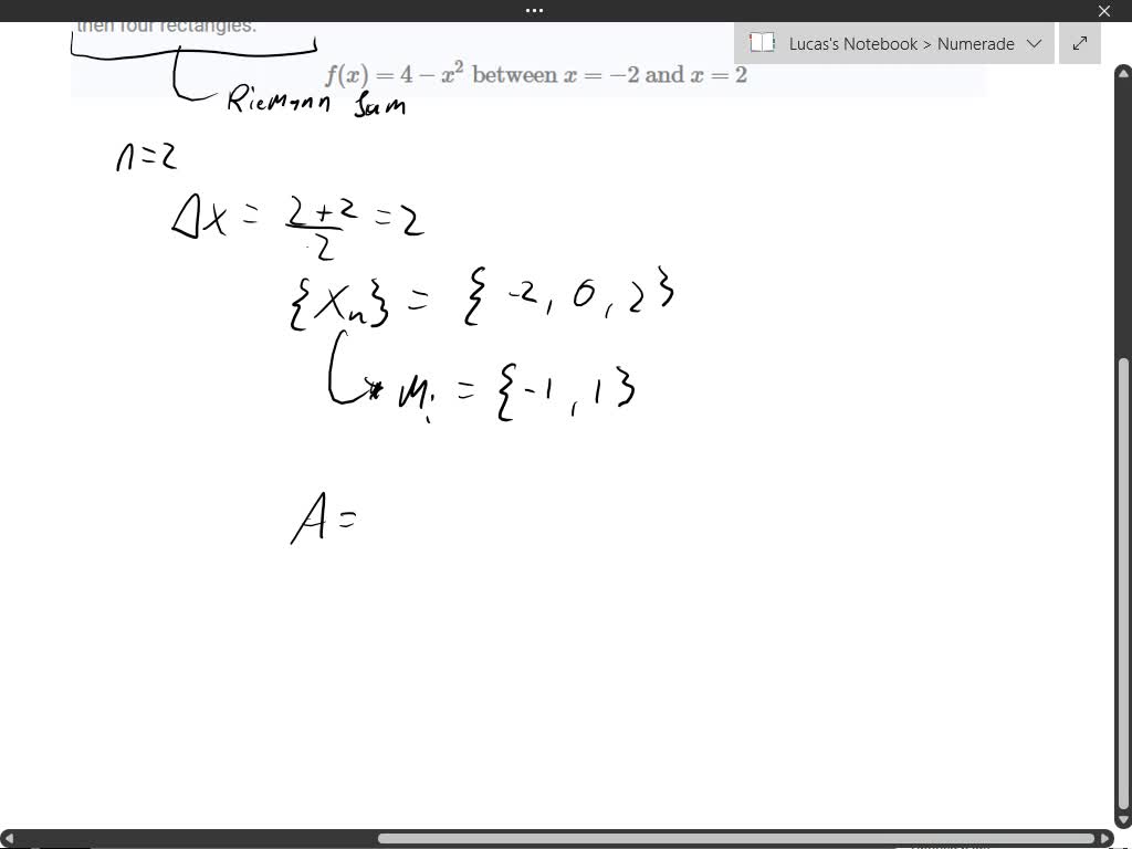 SOLVED: Using rectangles whose height is given by the value of the ...