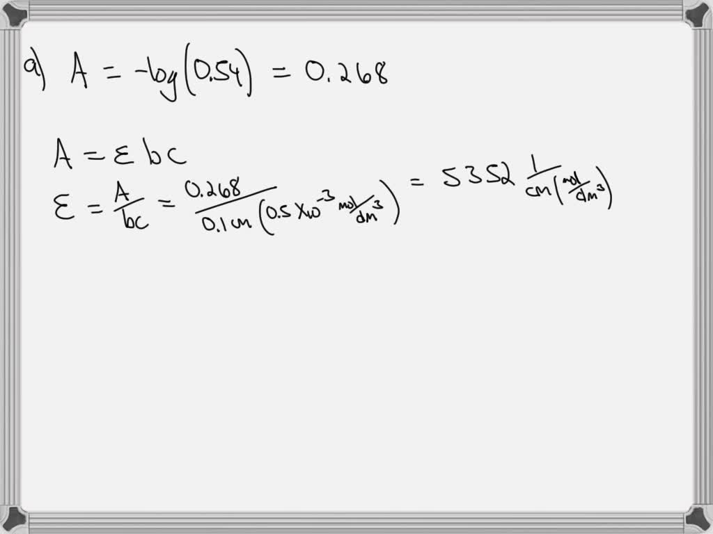 SOLVED Problem 2 BeerLambert Law ([5) (a) Radiation of wavelength