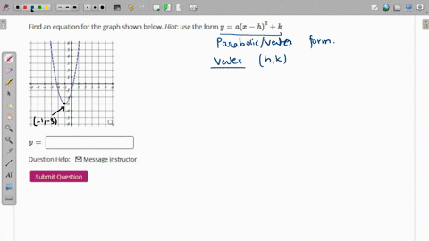 find-an-equation-for-the-graph-shown-below-hint-use-the-form-y-oz-1-k-question-help-message-instructor-submit-question-60213