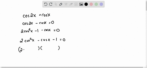 find-all-the-solutions-of-the-equationcos2xcosx-on-the-interval-02pi-18834