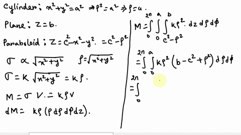 a-solid-e-lies-within-the-cylinder-x2-1-1-below-the-plane-4-and-above-the-paraboloid-1-x_y2-see-the-figure-below-the-density-at-any-point-is-proportional-to-its-distance-from-the-axis-of-the-55048