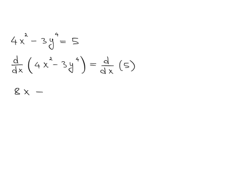 find-fracd-yd-x-for-the-equation-4-x2-3-y45-using-implicit-differentiation-fracd-yd-x