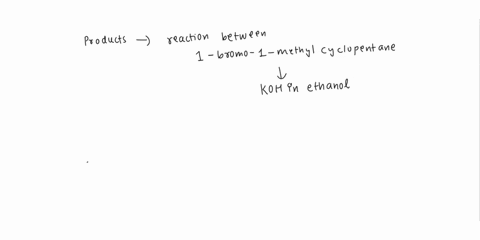 question-4-a-what-are-the-products-would-you-expect-from-reaction-of-1-bromo-methylcyclopentane-with-koh-in-ethanol-show-the-complete-equation-marks-b-give-the-structure-of-product-for-the-r-22568