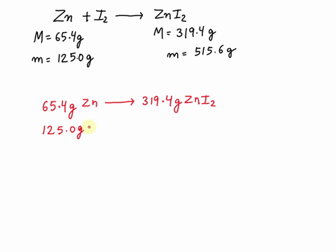 zinc-reacts-with-iodine-in-a-synthesis-reaction-using-a-balanced-chemical-equation-for-the-reaction-determine-the-percent-yield-of-a-1250gram-sample-of-zinc-was-used-and-5156-grams-of-produc-28706