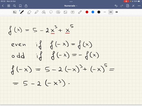let-f-x-5-2x3-x5-determine-whether-the-function-is-odd-even-or-neither