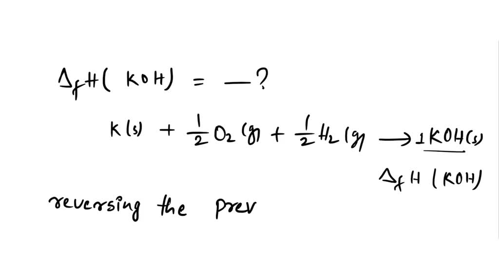 SOLVED The standard enthalpy change for the following reaction is 570