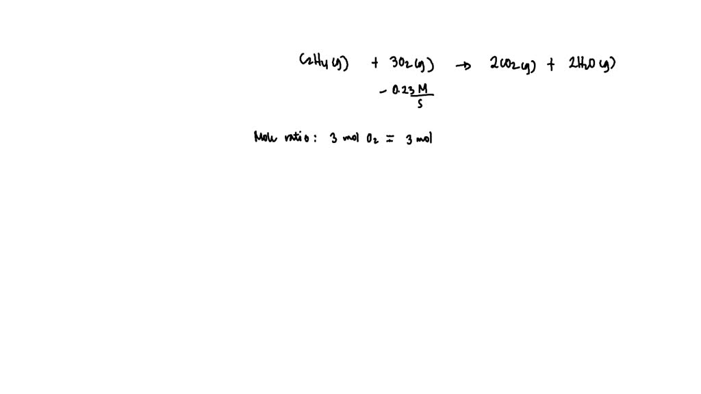 SOLVED The combustion of ethylene proceeds by the reaction C2H4 g