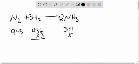 calculate-the-enthalpy-change-of-formation-of-ammonia-using-the-bond-enthalpies-below-nn-945-kjmol-1-h-h-436-kjmol-1-n-h-391kjmol-1