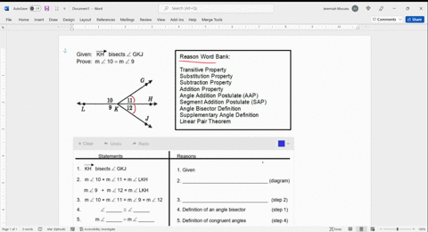 given-kh-bisects-gkj-prove-m-10m9-reason-word-bank-transitive-property-substitution-property-subtraction-property-addition-property-angle-addition-postulate-aap-segment-addition-postulate-sa-51879