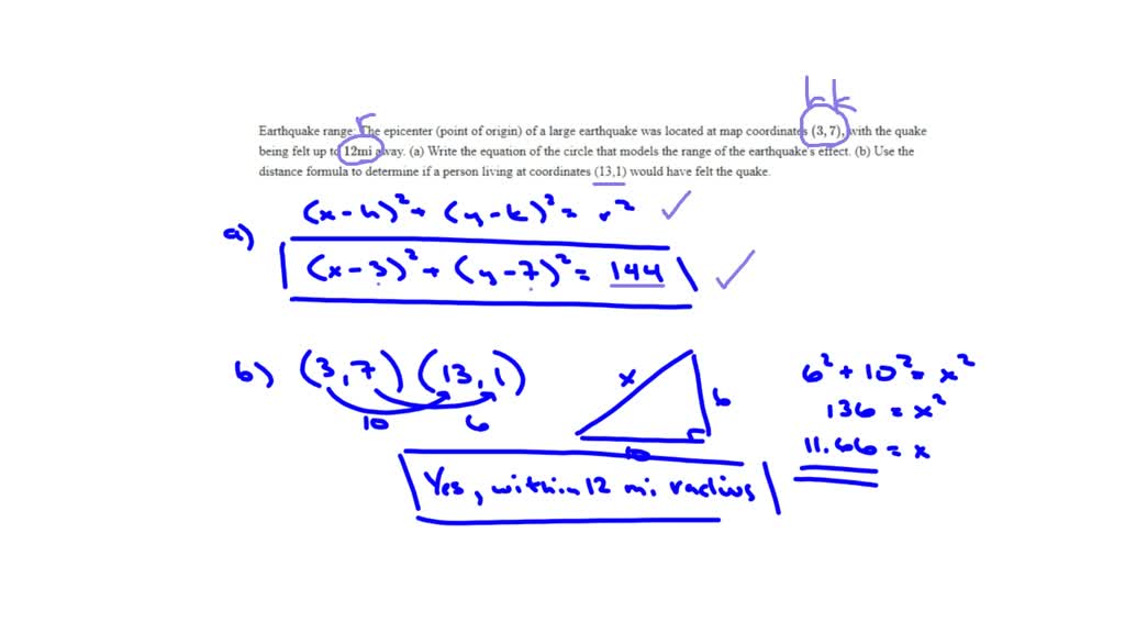 Earthquake range The epicenter (point of origin) of a large earthquake