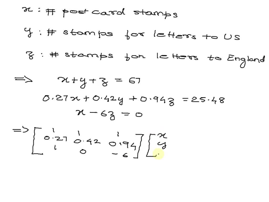 SOLVED Karon went to the post office and spent 25.48 on 67 stamps. She