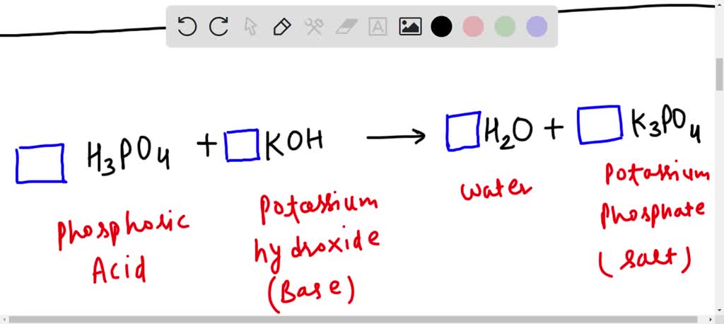 SOLVED: Complete the neutralization reaction of phosphoric acid