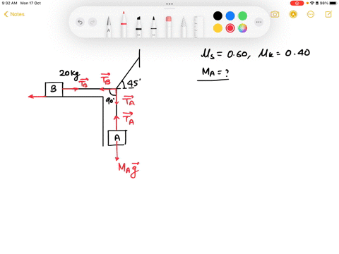 q7-block-b-in-figure-rests-on-a-surface-for-which-the-static-and-kinetic-coefficients-of-friction-are-060-and-040-respectively-the-ropes-are-massless-what-is-the-maximum-mass-of-block-a-for-85497