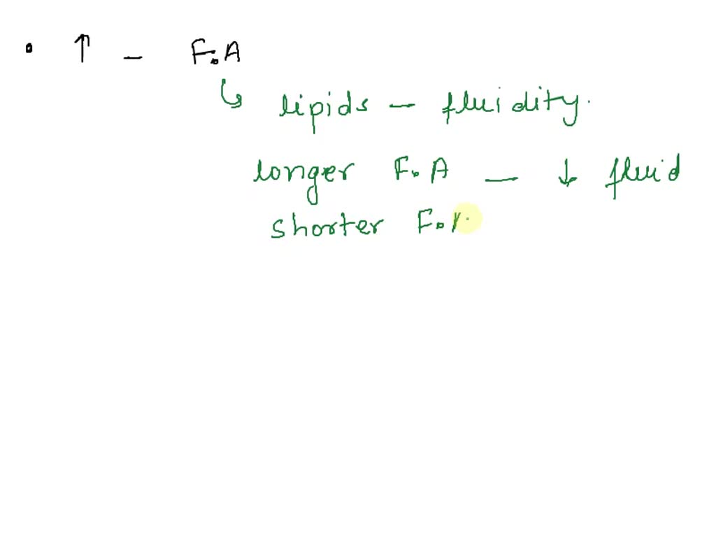 SOLVED: 1 . If the amount of unsaturated fatty acids is increased in a ...
