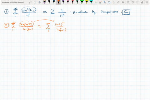 points-select-the-first-correct-reason-why-the-given-series-converges-a-convergent-geometric-series-b-convergent-p-series-c-comparison-or-limit-comparison-with-a-geometric-or-p-series-d-alte-87356