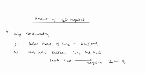 quescicn-16-calcium-carbide-cac2-reacts-with-wafer-t0-produce-acetylene-c_hz-cac2-s-2-h2o-g-_-caoh2-s-czhz-g-produetion-of-6-of-czhz-molar-mass-2600-mol-requires-consumption-of-of-hzo-molar-61127
