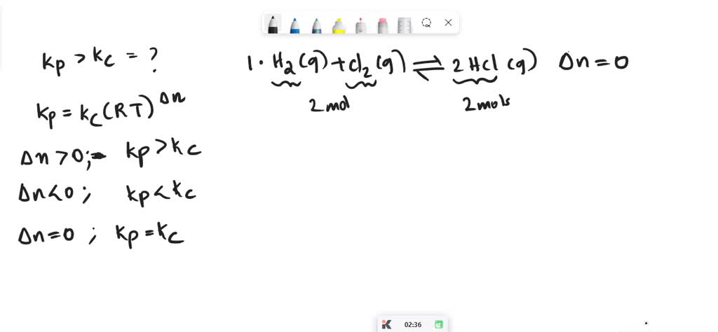 SOLVED: For which reaction is Kp > Kc at 125 °C? Assume that Kc is ...