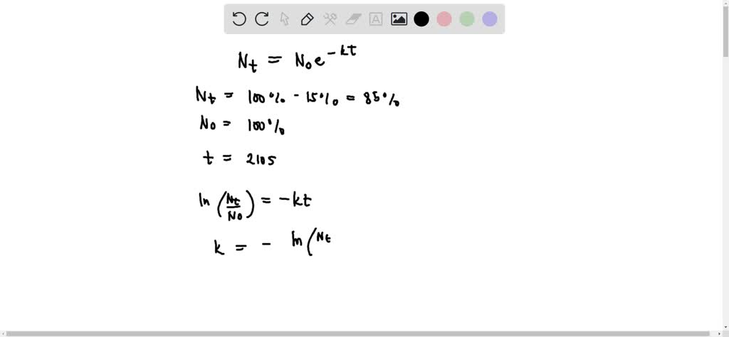 SOLVED: What Is The Half-life Of A First-order Reaction Which Is 15% ...