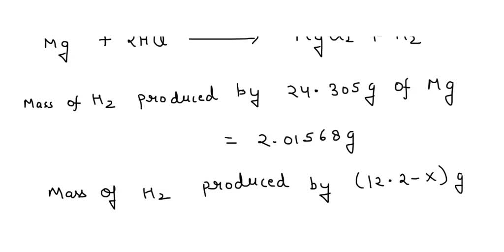 SOLVED Zinc and magnesium metal each react with hydrochloric acid to
